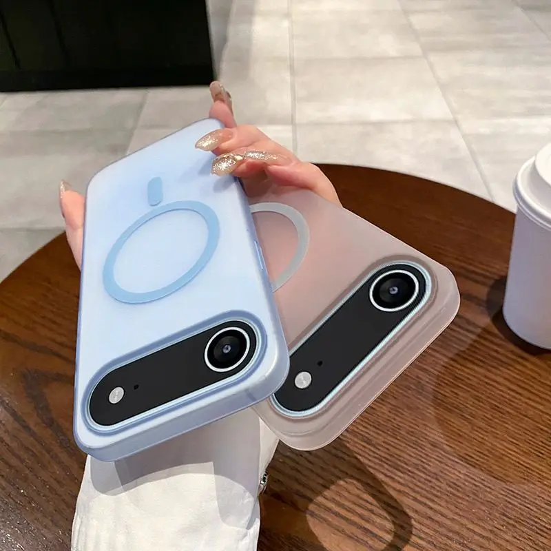 Para iphone 17 air 16 15 14 13 12 pro max plus Funda suave transparente magnética PC Funda agradable a la piel Funda de parachoques a prueba de golpes