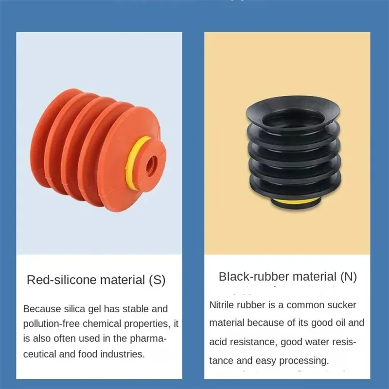 10 Uds. Succionador de vacío neumático multicapa BL20 BL30 BL40 mandriles de vacío para huevos abrazadera de pan manipulador ventosa - imagen 5