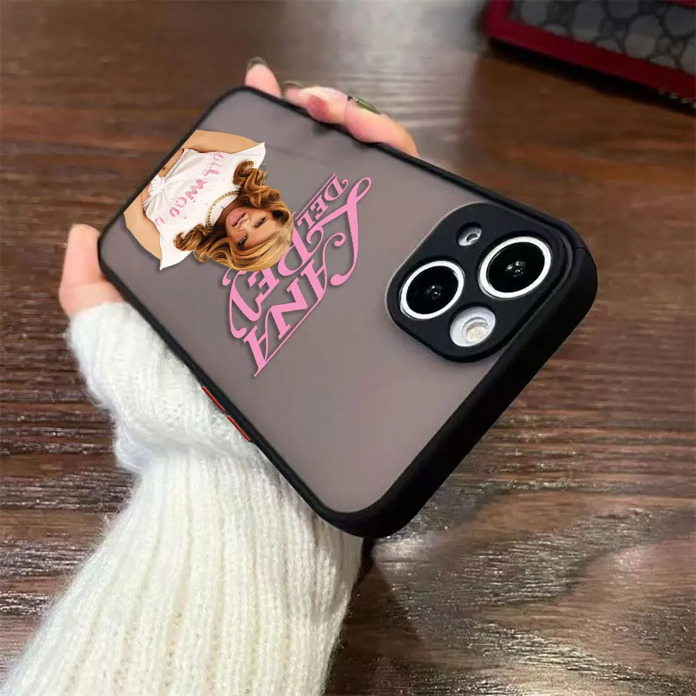 Funda de teléfono mate Singer L-Lana Del Rey para iPhone Apple 16 16E 15 11 12 13 14 Pro Max Mini SE 8 7 Plus TPU carcasa DIY - imagen 5