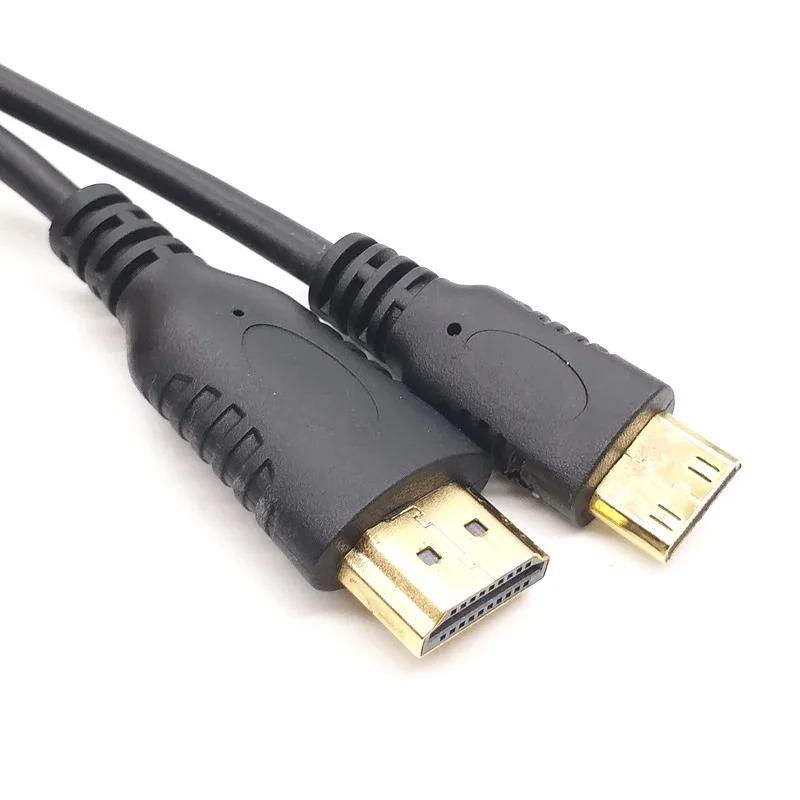 Mini HDMI compatible con HDMI Cable de Audio y vídeo 0,5 m 1m 1,5 m 3m para cámara videocámara DSLR tableta tarjeta de vídeo - imagen 2