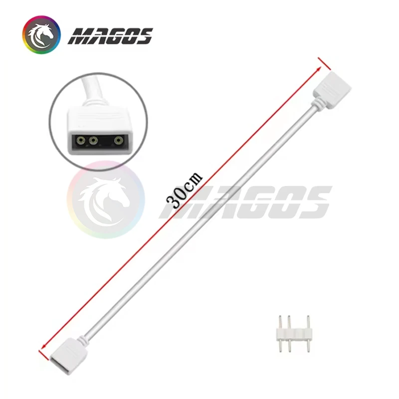 Cable divisor RGB de placa base blanca DIY, Cable de extensión de transferencia de concentrador de sincronización ARGB de 5V y 3 pines de 1-4 vías para M/B ASUS MSI GIGABYTE - imagen 3