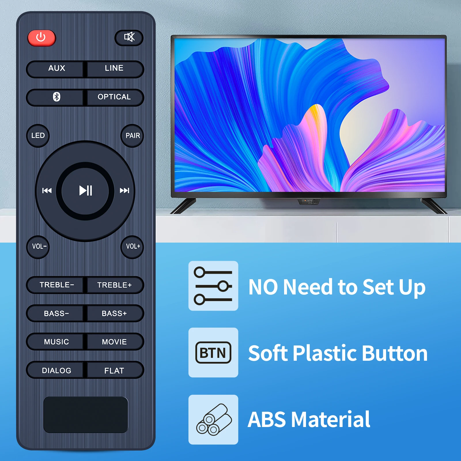 Nuevo Control remoto para Blaupunkt LS 1825 LS1825 TV Soundbar sistema de altavoces de Audio - imagen 3