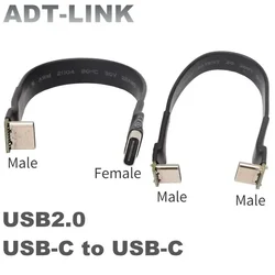Cable USB-C Plano 90 Grados – Extensión Blindada FPC para TV y PC
