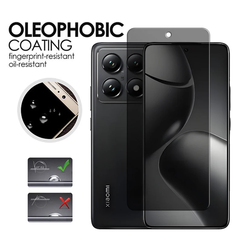Para Xiaomi 14T Pro vidrio para Xiaomi 14T 14 T Pro vidrio templado Anti Peep Protector de pantalla de privacidad para Xiaomi 14T película de lente - imagen 4