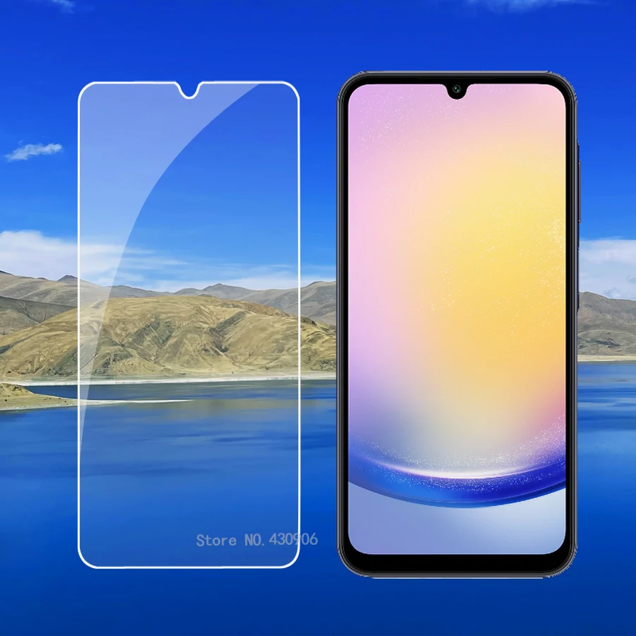 3 piezas para Samsung Galaxy A25 5G Protector de pantalla cobertura de pantalla película de vidrio templado transparente borde 9H