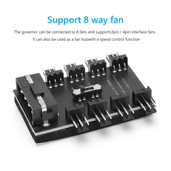 Hub divisor ventiladores PC PWM SATA conector pines