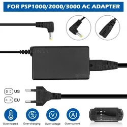 Adaptador de CA para enchufe europeo y estadounidense, cargador de pared para PSP, cable de fuente de alimentación Compatible con Sony PlayStation PSP serie 1000, 2000, 3000