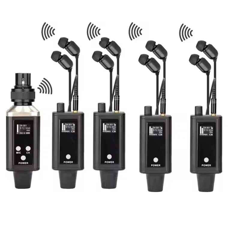 Sistema de monitorización intrauditivo inalámbrico IEM UHF Mono Frecuencias de un solo canal seleccionables para DJ de actuaciones en escenario de cantante - imagen 2
