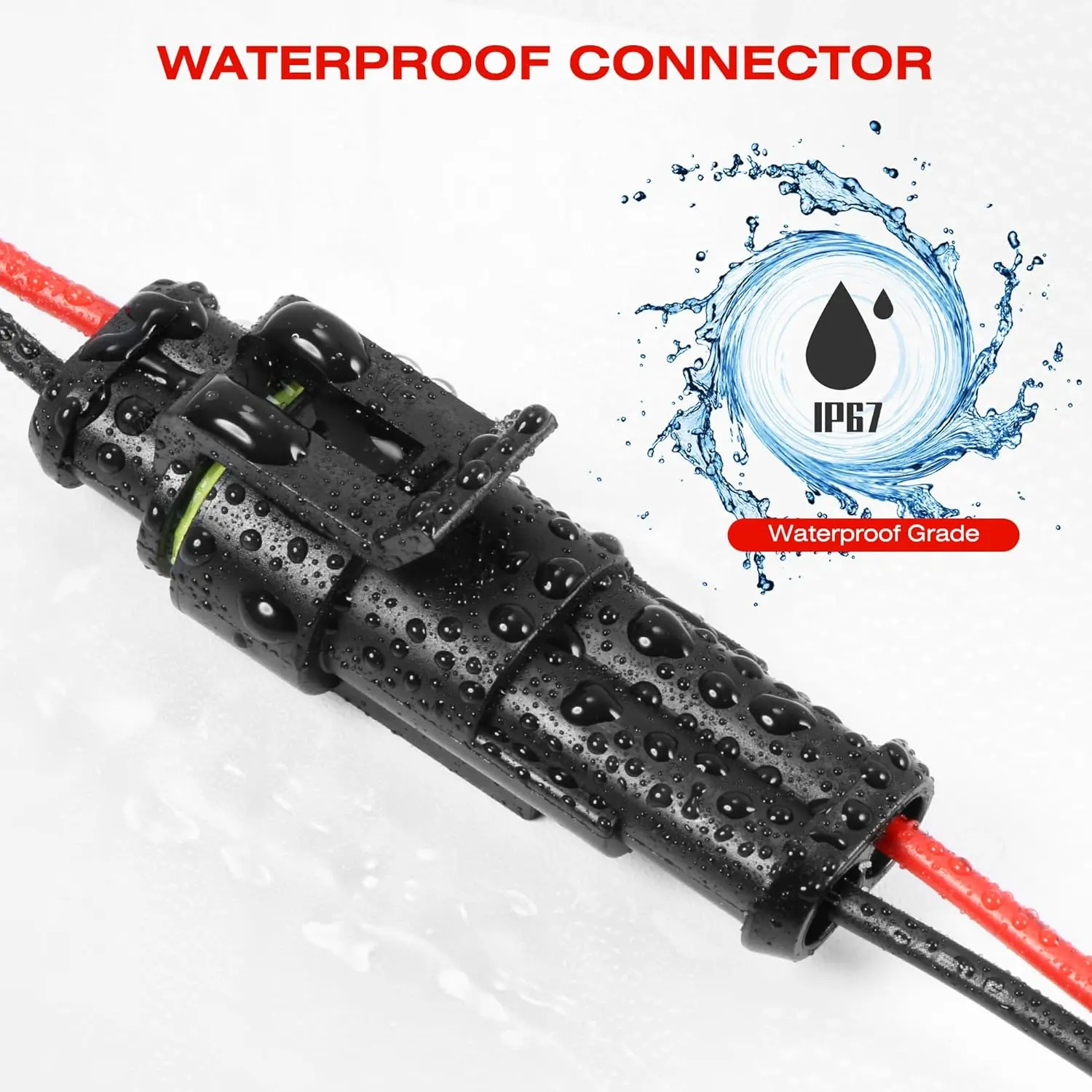 Kit de 5 conectores de cables eléctricos de 2 pines, enchufe macho y hembra impermeable de 2 vías para coche, camión, motocicletas, barco marino - imagen 2