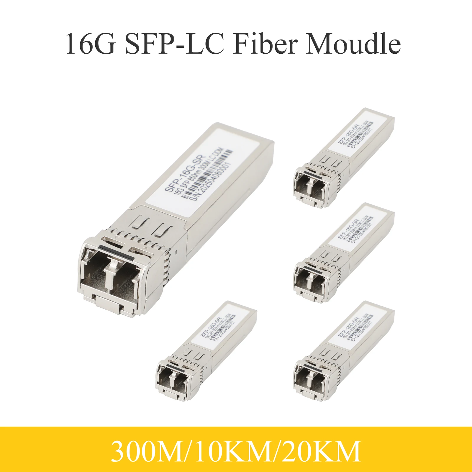Módulo óptico SFP de 16G, 5 uds., 850/1310nm, doble fibra LC, multimodo, 300m/10km/20km, Compatible con con interruptor Ethernet Cisco Mikrotik
