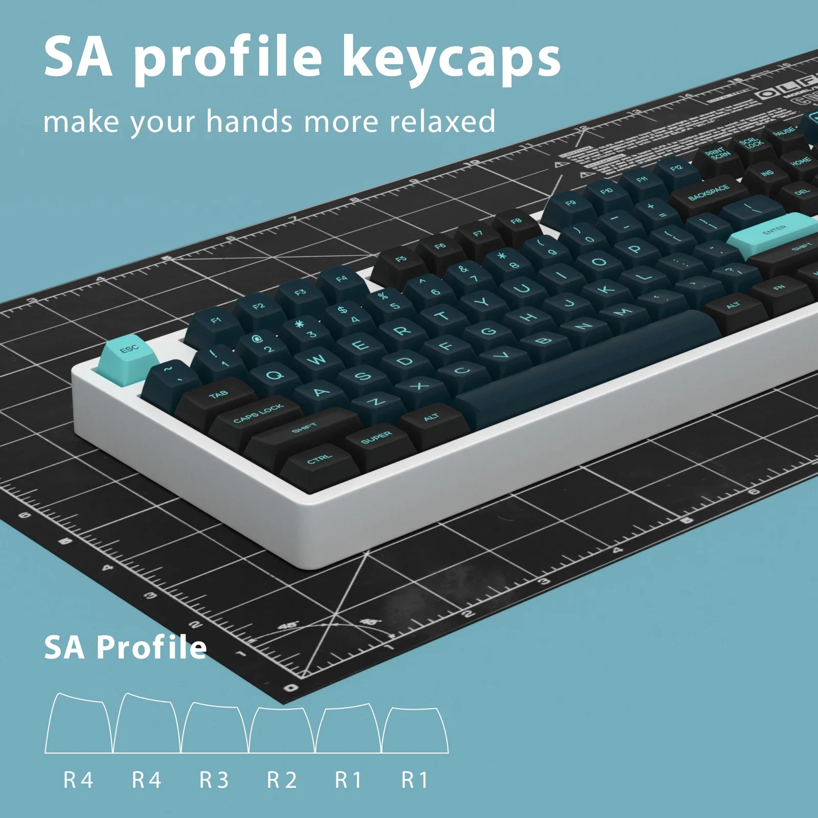 KBDiy 161 teclas GMK Monster Keycaps Gamer doble disparo SA perfil PBT Keycap para teclado mecánico personalizado 7U MX interruptores ISO - imagen 4