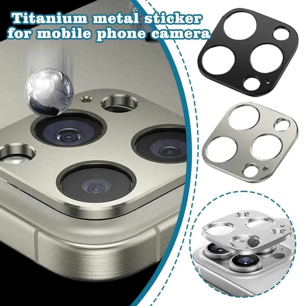 Para IPhone 17 16 15 Pro Max funda de lente de cámara trasera para IPhone 14 Pro película protectora de cámara de Metal de aleación de aluminio trasera