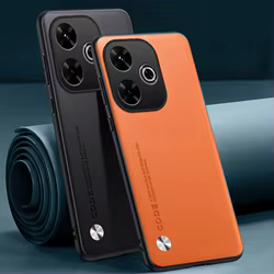 Funda de cuero PU de lujo para Xiaomi Poco M6 4G PocoM6, funda trasera de silicona mate, funda de teléfono de protección completa para Redmi 13 4G Redmi13