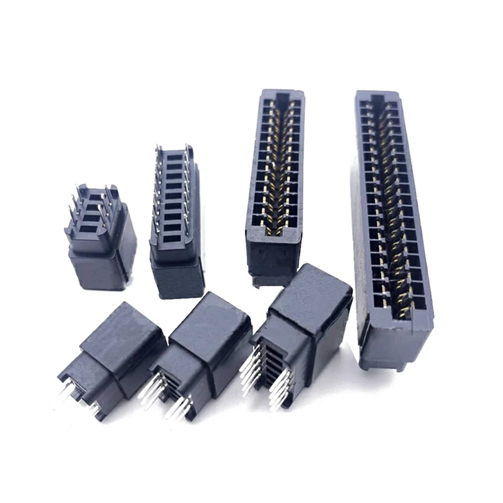 5 uds ranura para conector de tarjeta de borde paso de 2,54mm 6P/8/10/12/14/16/20/22/24/26/30/36/40/44/50/56/60/62/72/98Pin PCB enchufe de dedo dorado