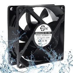 Ventilador 80mm SXDOOL 12V 3600RPM IP68 Antigolpes para PC