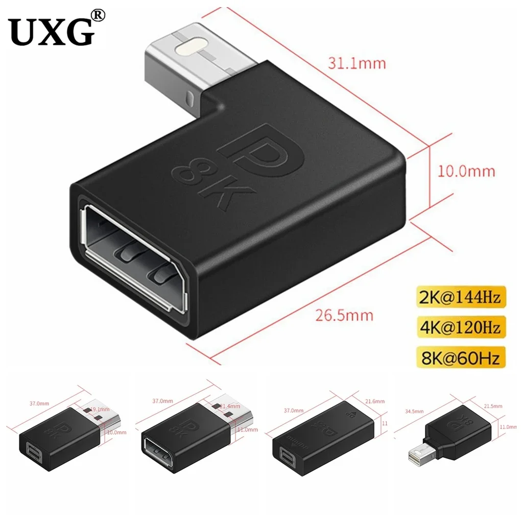 DP1.4 a hembra Displayport a hembra Mini DP HDMI adaptador compatible con 4k8K para ordenador portátil Monitor proyector doméstico conmutador Hdmi - imagen 3
