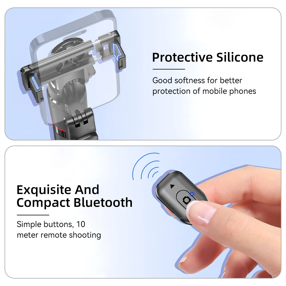 Trípode/palo Selfie Bluetooth F16, soporte para teléfono extensible inalámbrico de 67 pulgadas con tornillo de 1/4 "para cámara de teléfono inteligente Vlog - imagen 5