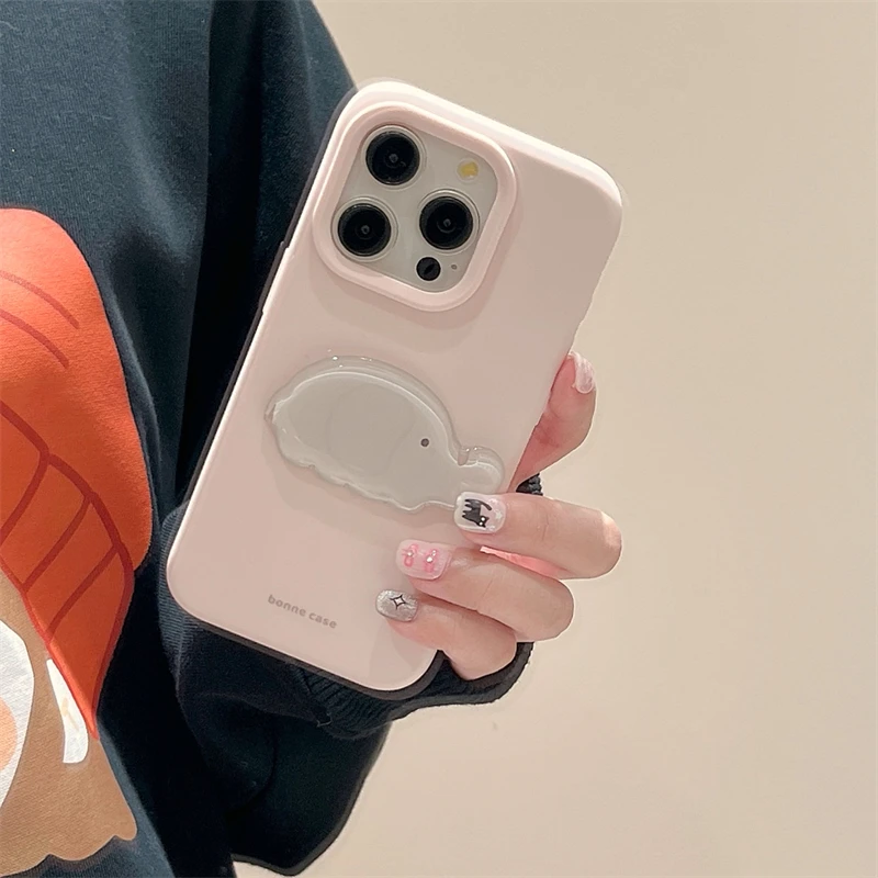 Funda de TPU suave con elefante 3D INS para iPhone 17 16 Pro Max 15 13 14 12 16 Plus, funda de silicona para teléfono - imagen 3
