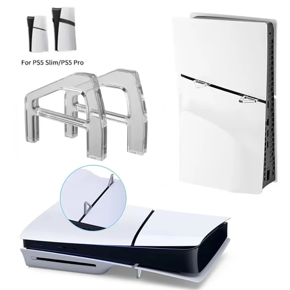 Soporte Horizontal para consola PS5 Slim/Pro, soporte triangular transparente, soporte estable acrílico para accesorios Playstation 5 Slim - imagen 2