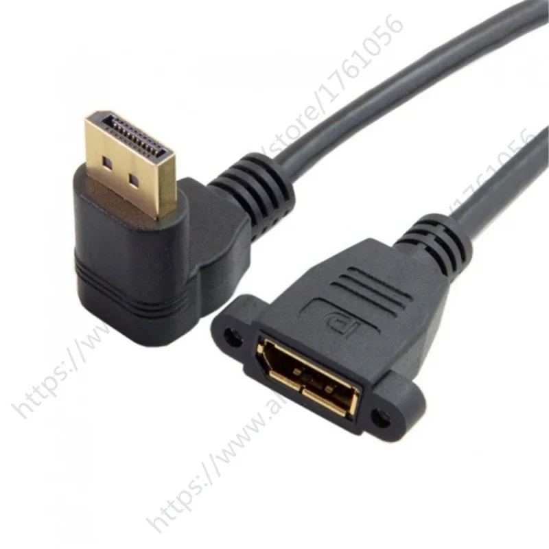 Cable de extensión en ángulo arriba y abajo de 90 grados macho a hembra con puerto de pantalla DisplayPort de 0,3 M - imagen 5