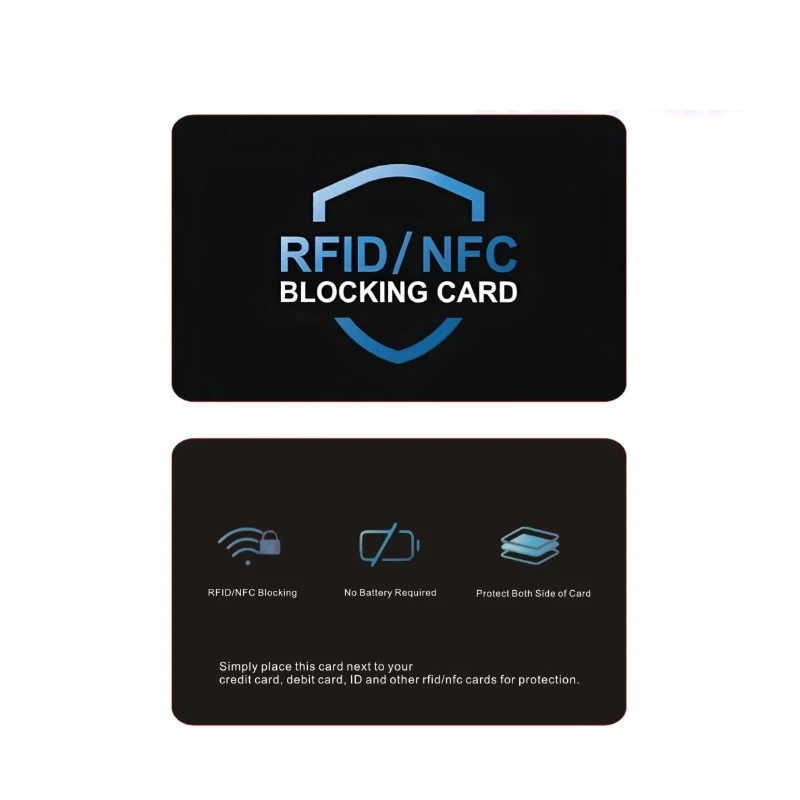 50 Uds. Tarjetas de bloqueo RFID NFC tarjeta de crédito de débito Protector de pasaporte juego de bloqueador diseño antirrobo inteligente bloqueador RFID - imagen 2