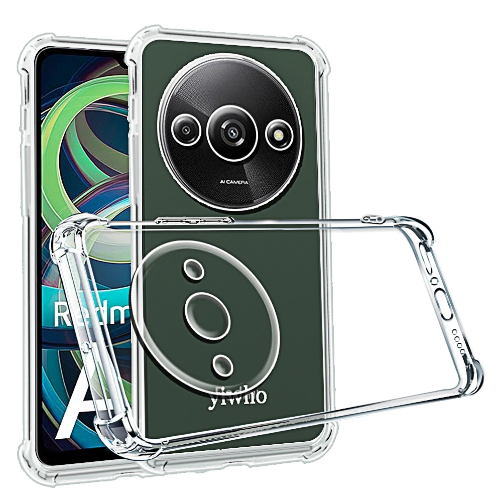 Funda de teléfono a prueba de golpes para Xiaomi Redmi A3 A2 A1 Plus A 3 2 1 + transparente transparente Note 13 Pro 4G 5G Plus funda trasera suave de TPU