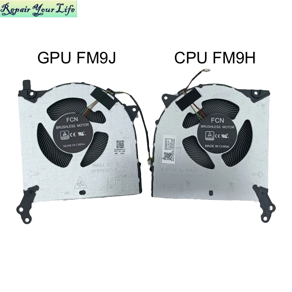 Ventilador de refrigeración CPU GPU para Lenovo Legion 5-15IMH05 5P-15IMH05H 82AW 5-15ARH05 82B5 81Y6 radiador enfriador de ordenador portátil 5F10S13917 FM9H FM9J - imagen 2