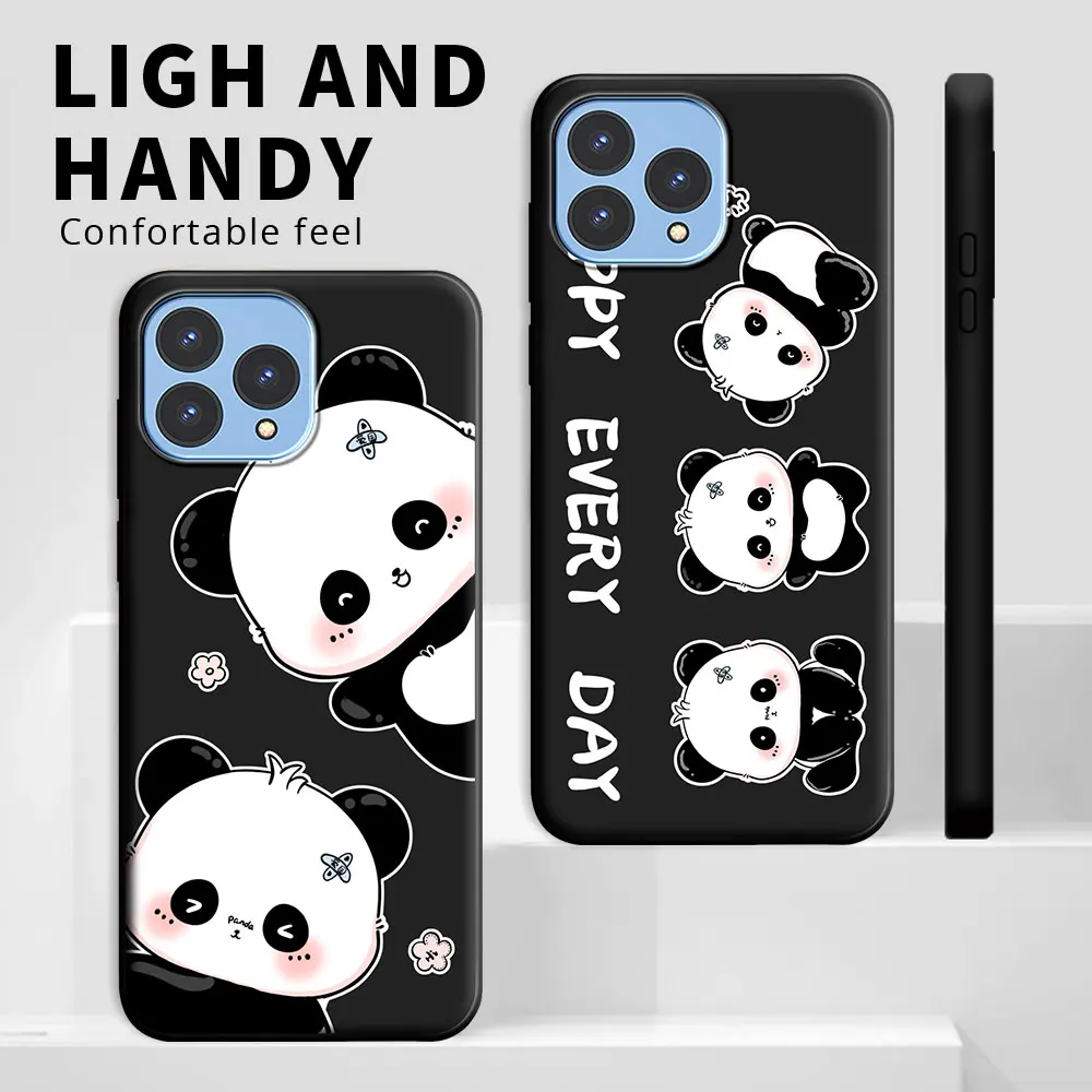 Para Cubot P80 moda dibujos animados Panda flor pareja a prueba de golpes funda de teléfono suave de silicona para Cubot P80 funda protectora trasera