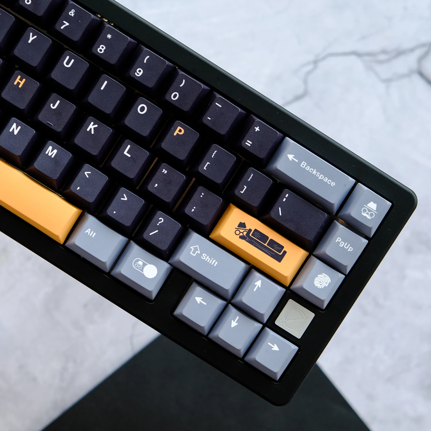 Teclas de sublimación de tinte PBT para teclado mecánico GX87 Crush80 Rainy75 Hi8 Lucky65, tema de etiqueta de privacidad, 134 teclas, perfil de cereza - imagen 5