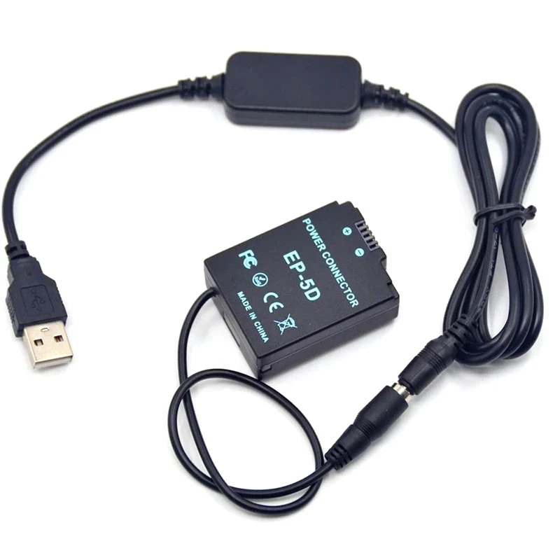 Adaptador de Cable de alimentación USB de 5V + acoplador CC EP-5D ENEL21 EN-EL21 batería falsa para Nikon 1 V2 1V2 Camrea - imagen 5