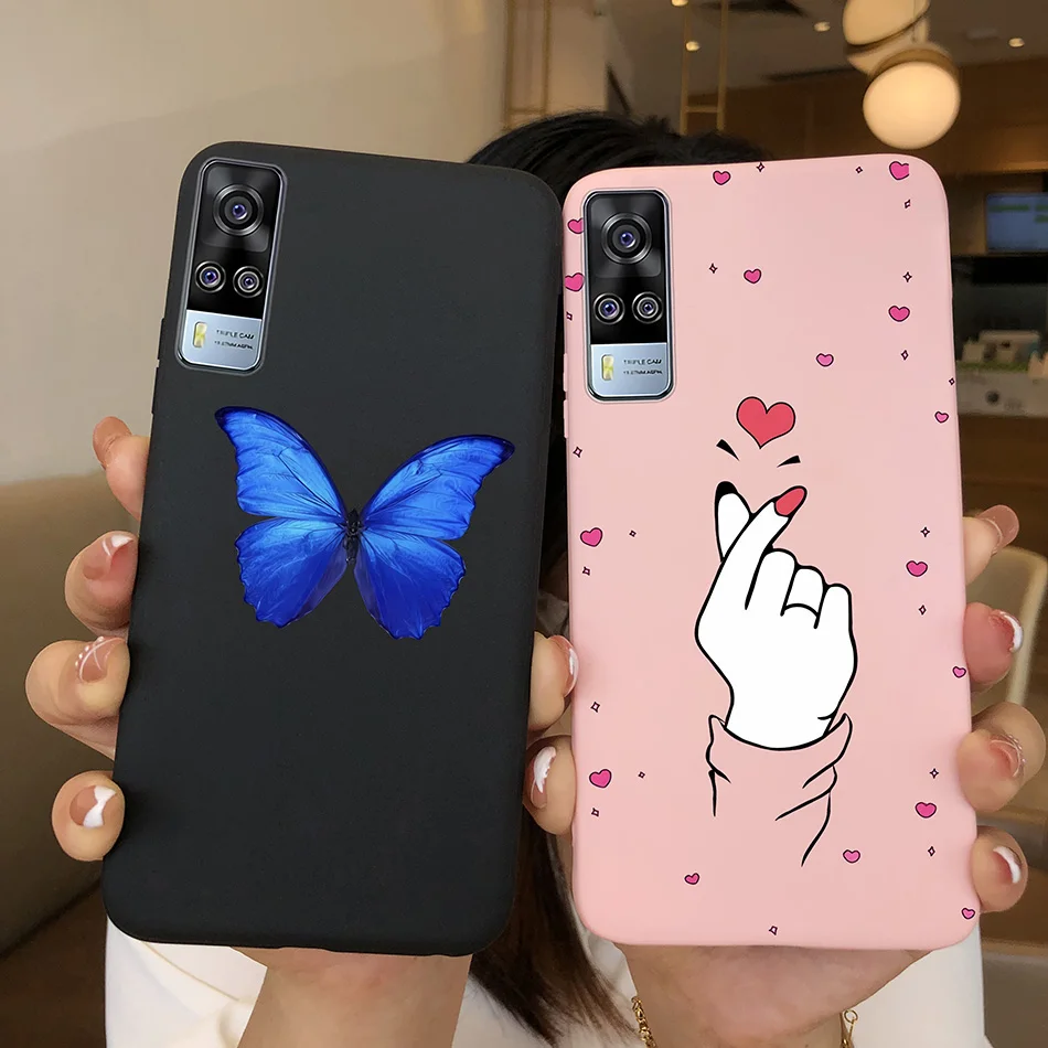 Funda trasera de silicona suave para vivo Y31 2021, funda de mariposa para Vivo Y51a Y51 2020, Diciembre Y 51 A VivoY31