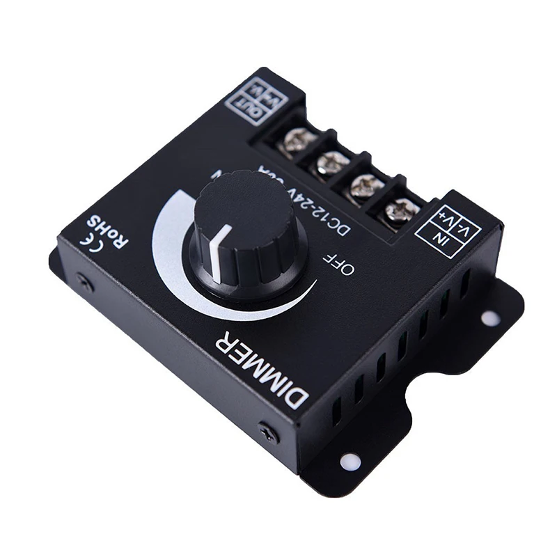 1 Uds. Regulador de intensidad LED DC 12V 24V 8A/30A controlador de brillo ajustable para coche RV tira de luz LED de un solo Color atenuación LED - imagen 5