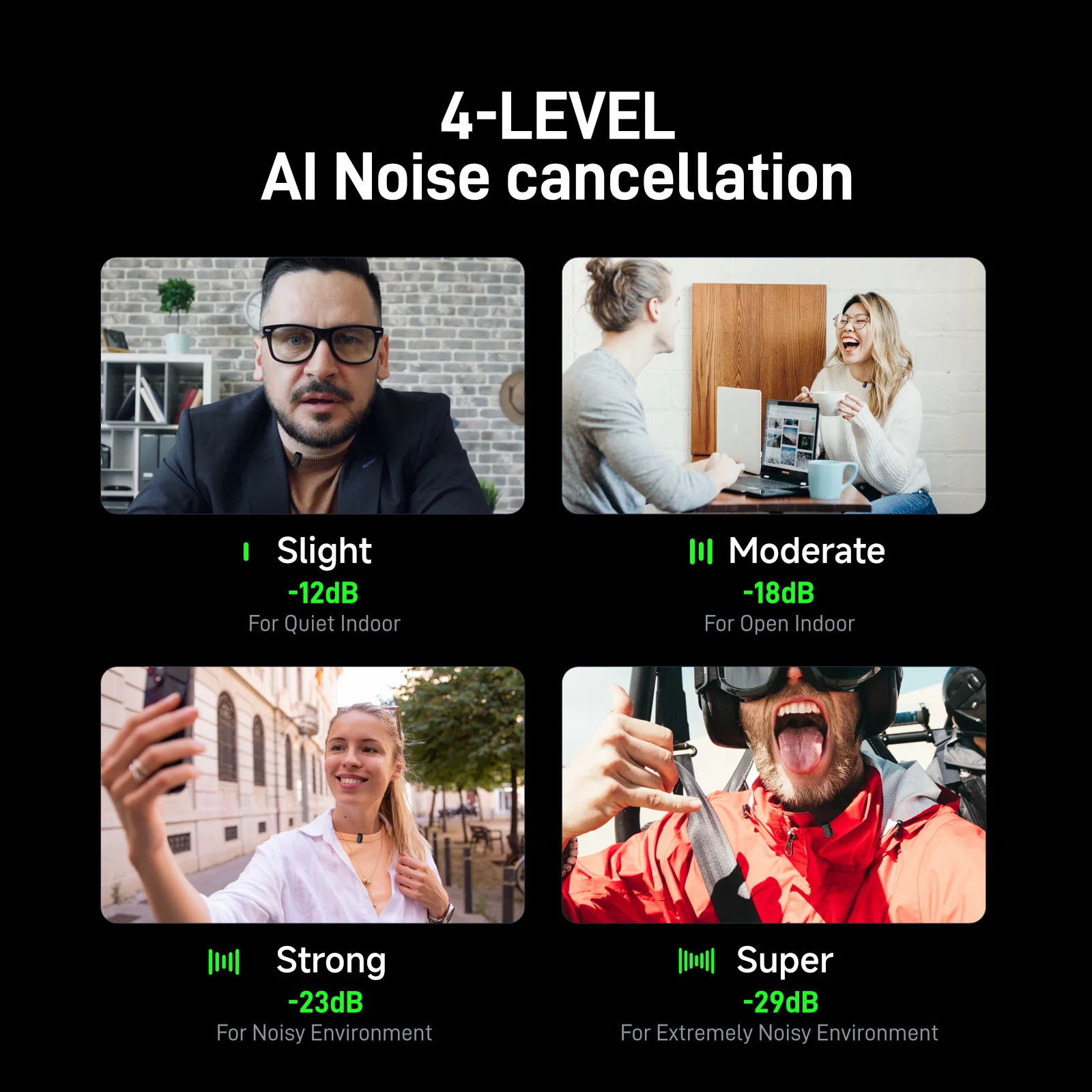 MAONO T1mini micrófono Lav inalámbrico para teléfono AI cancelación de ruido recorte automático Control de aplicación micrófono con Clip para grabación de vídeoVlog - imagen 4