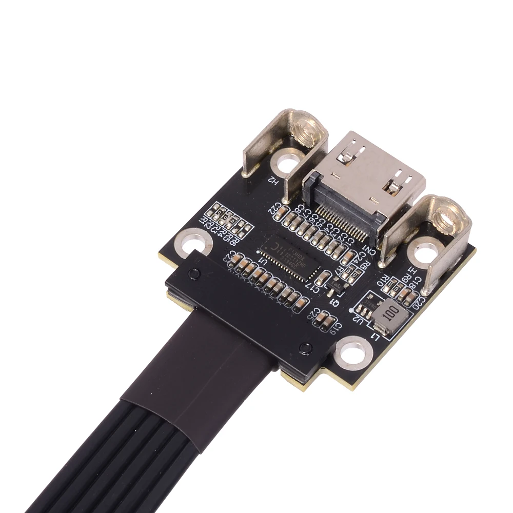 Cable de extensión de vídeo de cinta plana incorporado HDMI2.1 macho a hembra tipo A estándar 4K/144Hz FPC FPV GPU V2.1/2,0 extensor de Audio - imagen 3