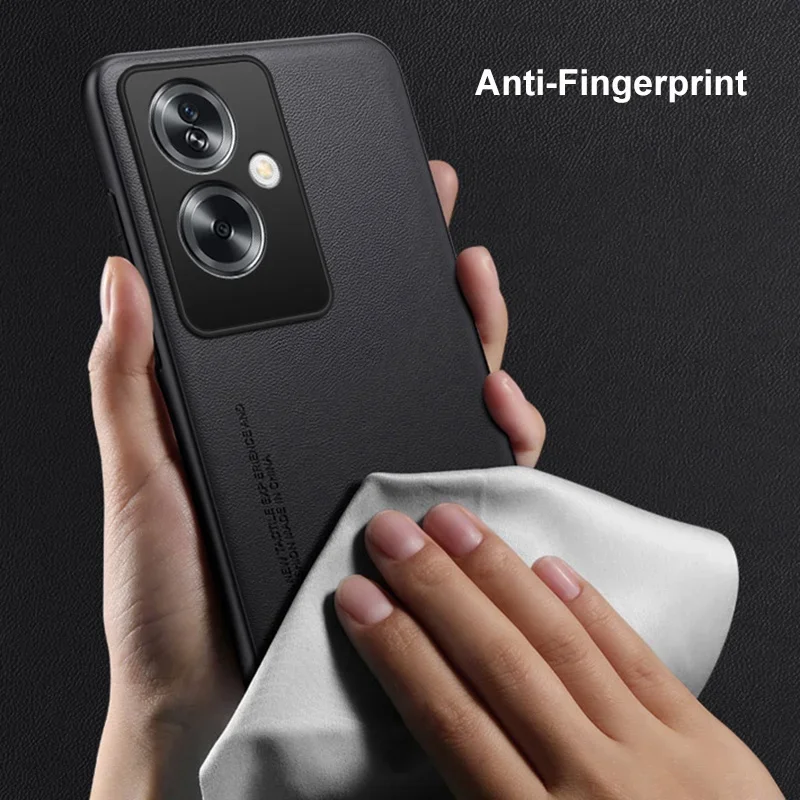 Funda de cuero PU de lujo para OPPO A79, A1, A2 Pro, 5G, funda trasera de silicona mate, funda de teléfono de protección completa para OPPO A2X, A2M - imagen 5