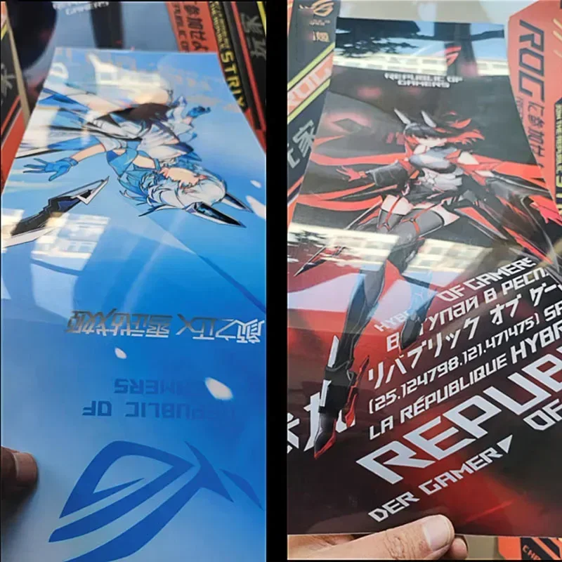 Pegatinas de marco DIY para funda Asus GX601, cubierta de papel Stricker de Anime para chasis MOD Helios, accesorios decorativos para gabinete de juegos ROG - imagen 5