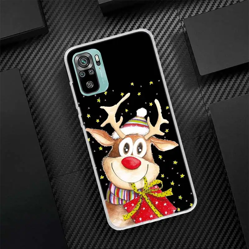 Navidad alce nieve Santa dibujos animados silicona llamada teléfono funda para Xiaomi Redmi Note 14 13 12 12S 11 Pro Plus 11S 10 10S 11T 11E 4G 5G - imagen 4