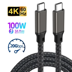 Cable USB-C 100W PD 3.0 4K 60Hz para Xiaomi Samsung Huawei