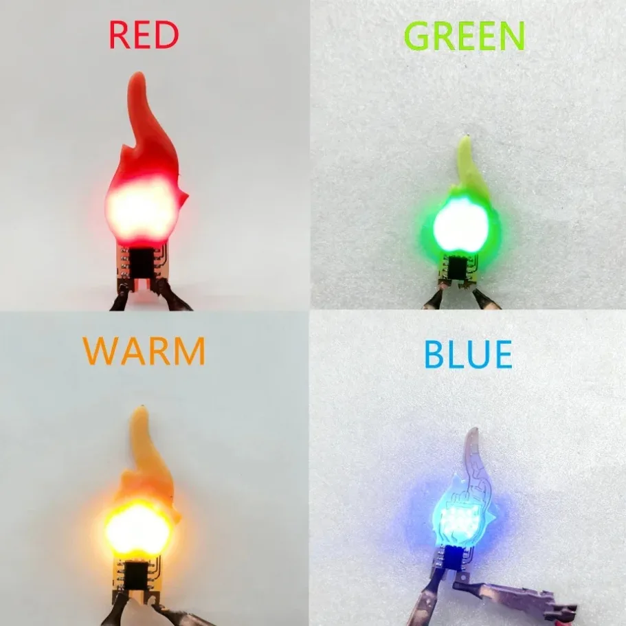 Filamento de llama LED DC 3V DIY cableado COB velas lámpara RA90 con embalaje llama parpadeante decoración bombilla diodo accesorio - imagen 2