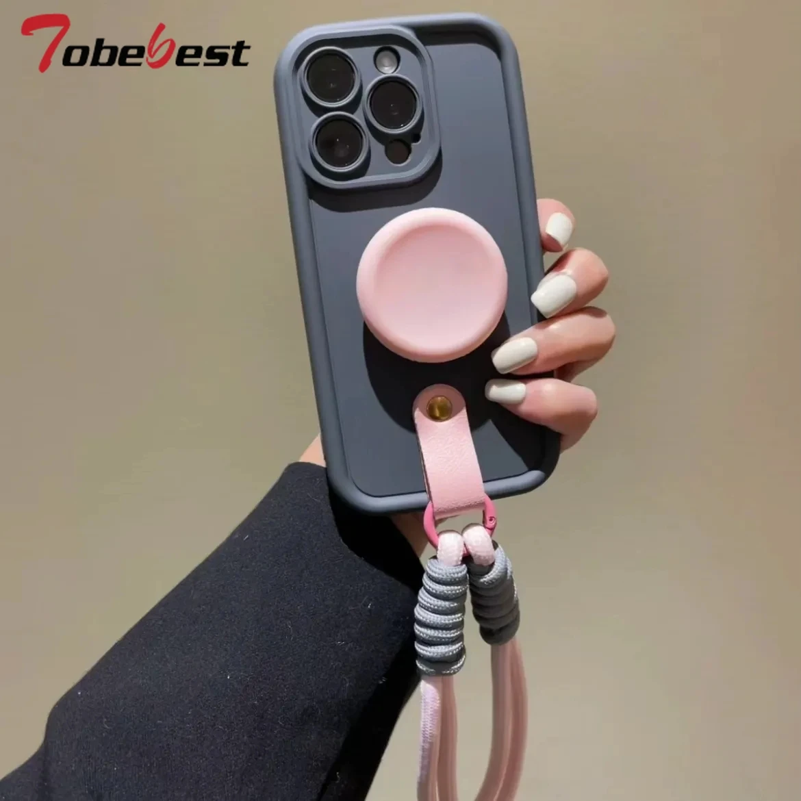 Funda de silicona con cordón para teléfono móvil, carcasa con correa de muñeca y soporte para Samsung Galaxy A13, A23, A33, A53, A73, A12, A22, A32, A52, A72, A52S, 4G, 5G