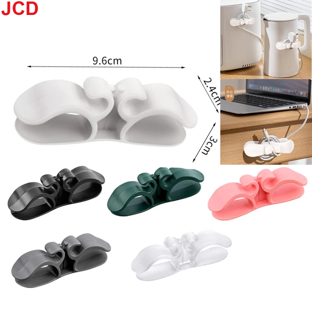 Enrollador de cables de almacenamiento de cocina, enchufe sin rastro para el hogar, organizador de cables de alimentación fijo, gestión de cables y herramientas de almacenamiento para el hogar, 6 uds.