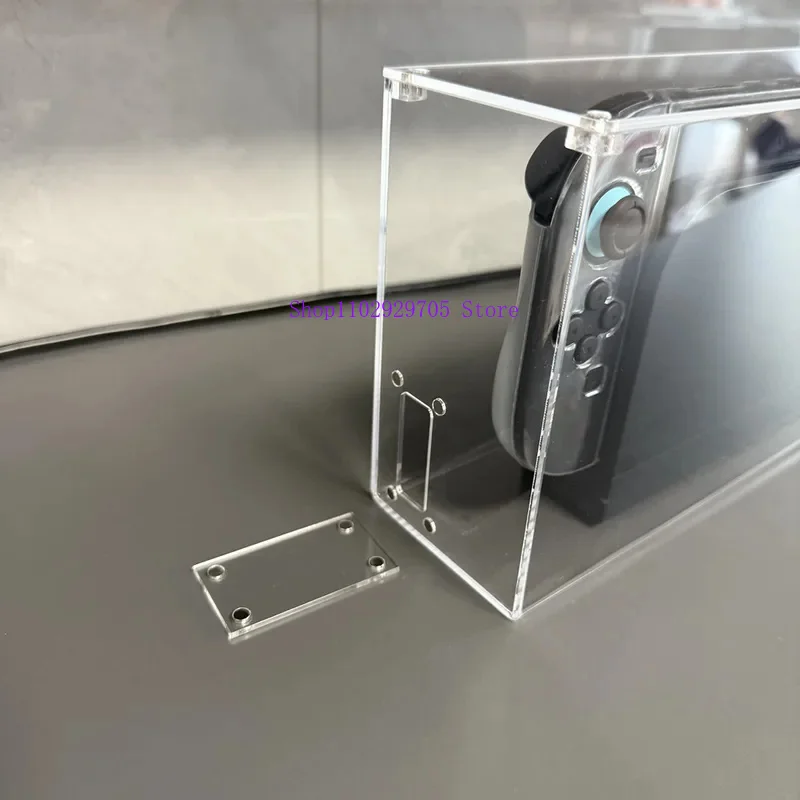 Caja de almacenamiento de consola con cubierta magnética acrílica de alta transparencia, carcasa a prueba de polvo para Nintendo Switch 2 para NS2 - imagen 5