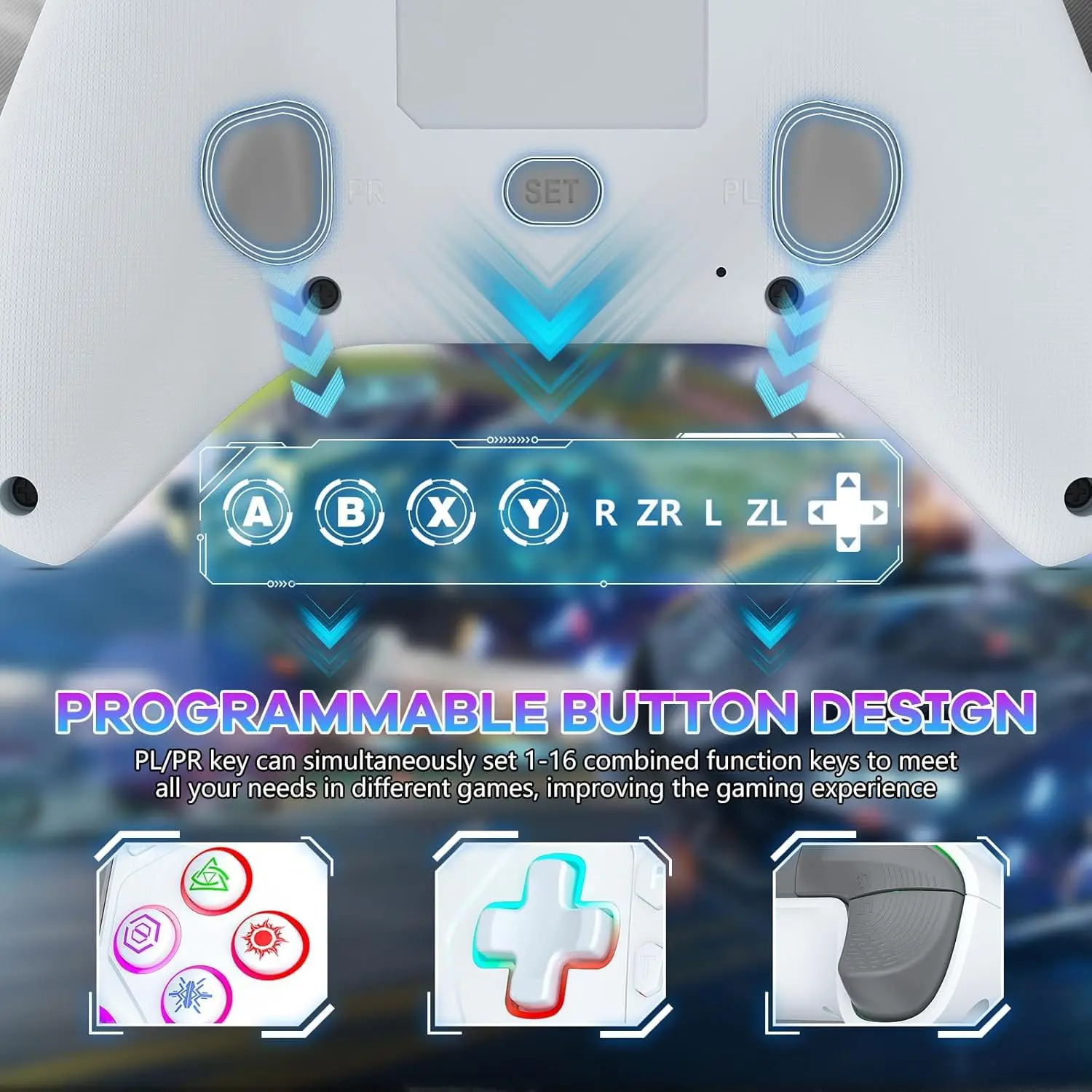 Controlador inalámbrico para P5 con Sensor de Motor Dual Touchpad Jack/Turbo/Función de Sensor de 6 ejes, Compatible con Ps3/Ps4/Pro/Slim/Ps5/Pc - imagen 5