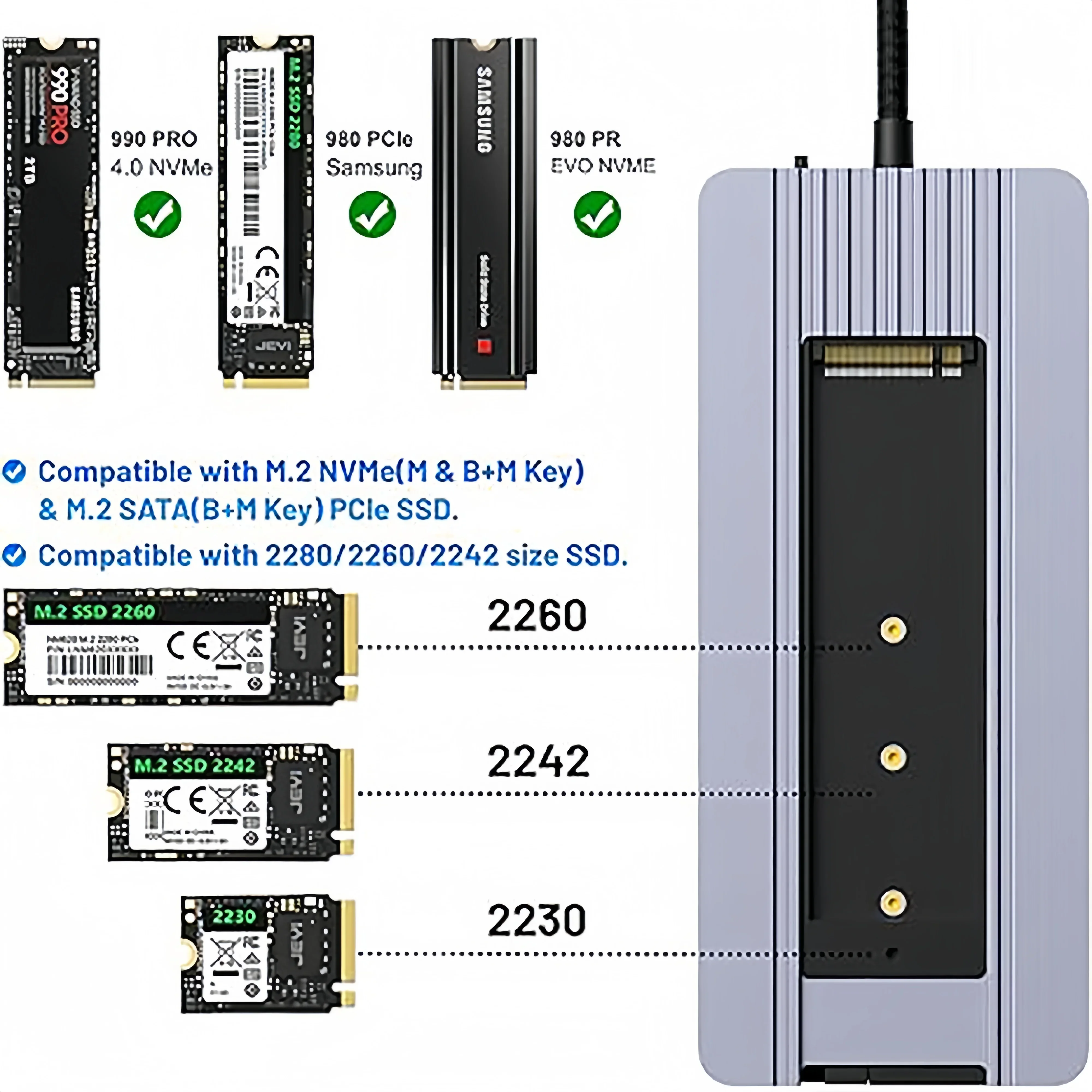 Estación de acoplamiento USB C 12 en 1, concentrador M.2 SSD, concentrador USB C HDMI 4K60Hz/RJ45 1000Mbps/PD100W/USB3.0 5Gbps tipo C Hub para ordenador portátil Macbook - imagen 2