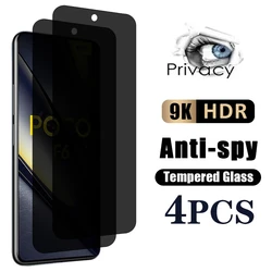 Cristal templado antiespía Xiaomi POCO F6/F5 y Redmi Note 14R/14C