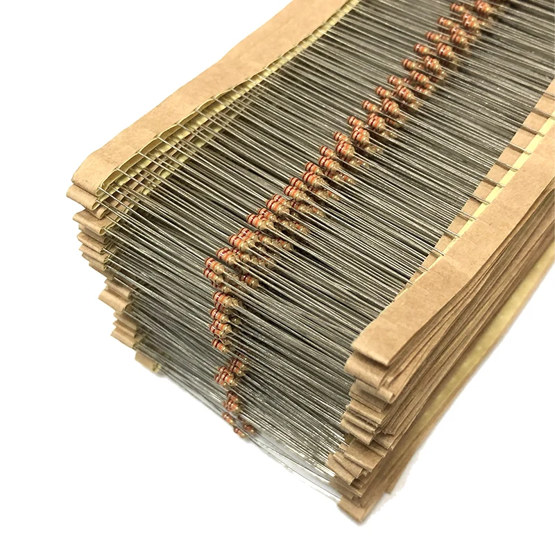 100 Uds 1/8W resistencia de película de carbono 5% 2R 20R 200R 2K 20K 200K 2 20 200 R K Ohm 0,125W 0R--1M - imagen 2