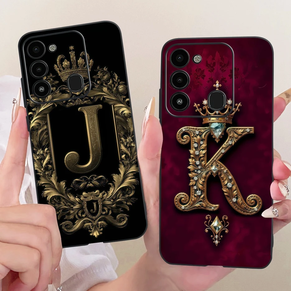 Para Tecno Spark GO 2022 funda KG5 KG5h nueva corona letras cubierta suave TPU funda de teléfono para Tecno Spark 8C Spark8C KG5k KG5j KG5n bolsas - imagen 2