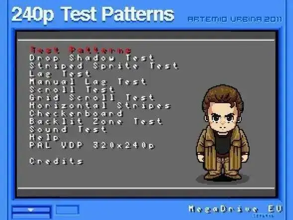 Patrones de prueba 240P Tarjeta de juego MD de 16 bits para Sega Mega Drive para sistema Genesis