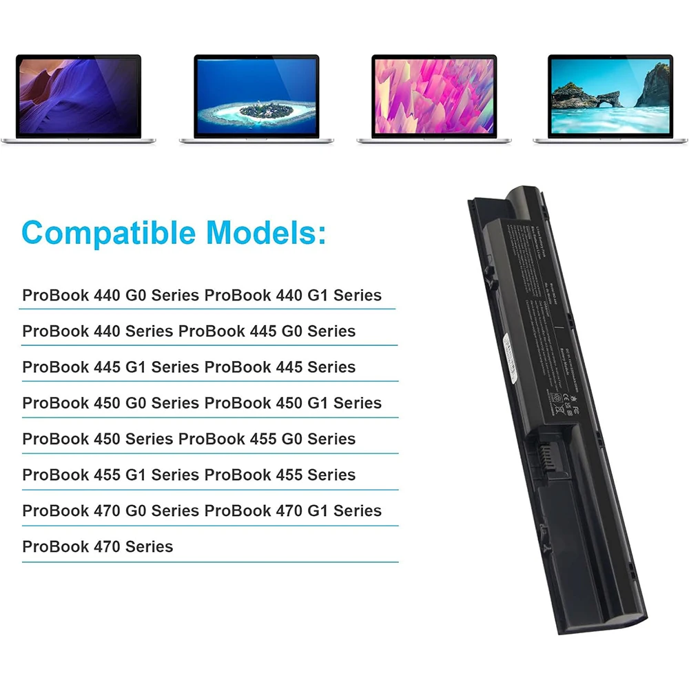 Batería de ordenador portátil para HP PROBOOK 440 450 445 470 455 G0 G1 708457 -001 708458 -001 FP06 FP09 H6L26AA,H6L27AA HSTNN-IB4J HSTNN-LB4 - imagen 2