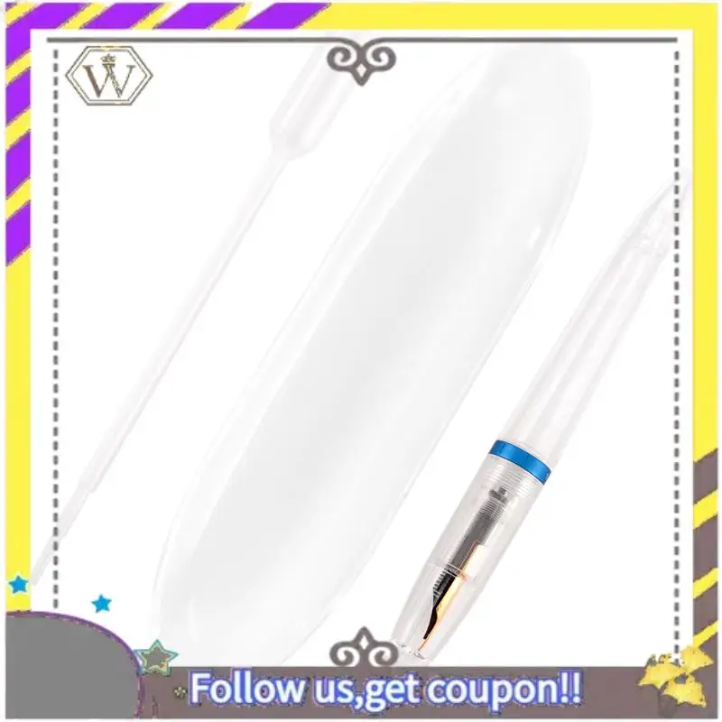Nueva pluma estilográfica de 0,5 Mm con cuentagotas, bolígrafos transparentes de alta capacidad, suministros escolares de oficina para estudiantes, regalos de escritura Stati - imagen 3